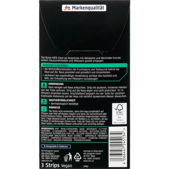 Balea MEN Clear-up Nosestrips 3 St