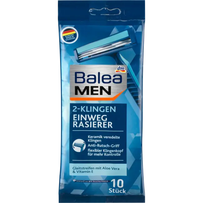 Balea MEN Wegwerpscheermesje 2-mesjes 10 St