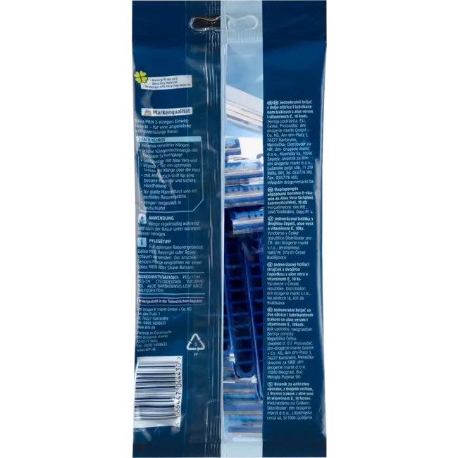 Balea MEN Wegwerpscheermesje 2-mesjes 10 St