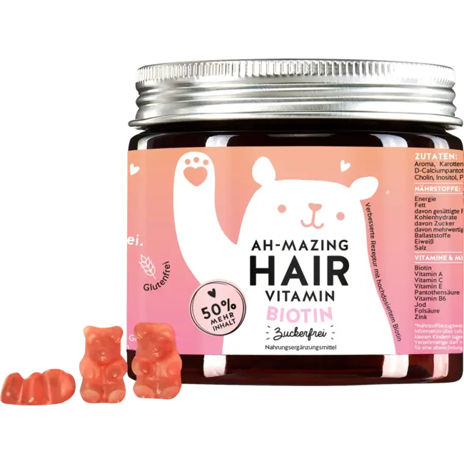 Bears with benefits Haarvitamine Ah-mazing Hair Vitamin Biotin Sugarfree 112.5g