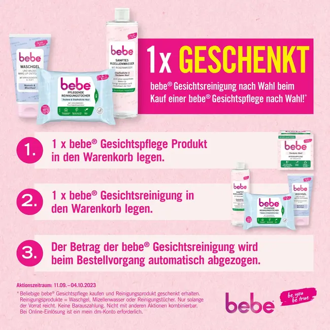 bebe Verzorgende Make-updoekjes Droge & Gevoelige Huid 25st