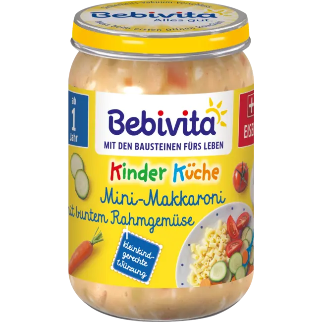 Bebivita Menu Mini Macaroni Met Kleurrijke Roomgroenten Vanaf 1 Jaar 250 g