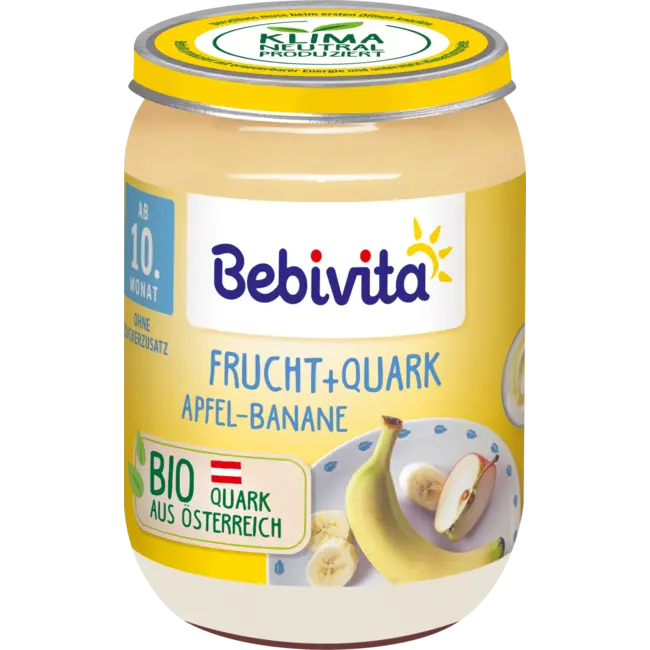 Bebivita Fruit & Yoghurt Appel-banaan Kwark, Vanaf De 10e Maand 190 g
