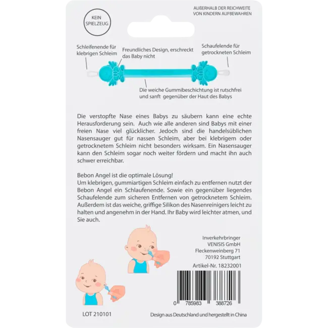 bebon angel Neus- En Oorreiniger, Blauw 1 St