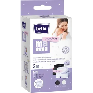 Bella Mamma Bella Mamma Vrouwenslip Voor Baby 's, Maat M/L, 85 - 115 Cm Comfort, Zwart + Wit