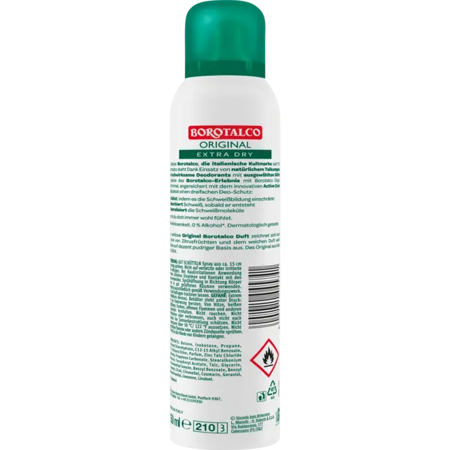 Borotalco Antitranspirant Deospray Original 150 ml