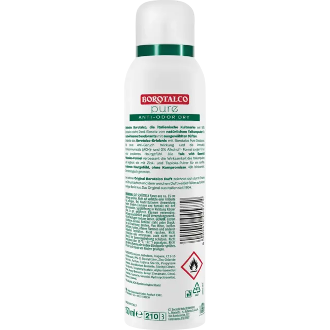 Borotalco Deospray Pure Original 150 ml