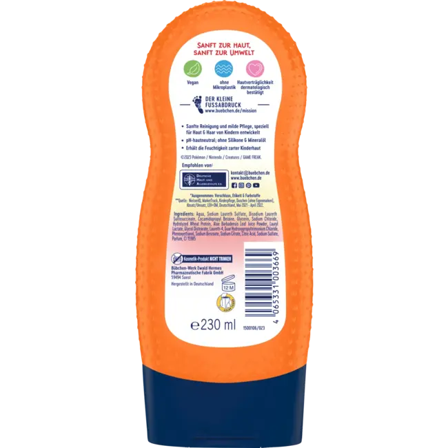 Bübchen Kinder Shampoo & Duschgel 2in1 Pokémon Glumanda 230 ml