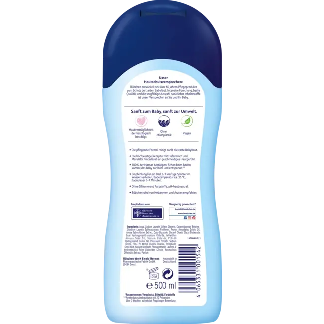 Bübchen Babybadadditief Droombad & Douche Sensitief 500 ml