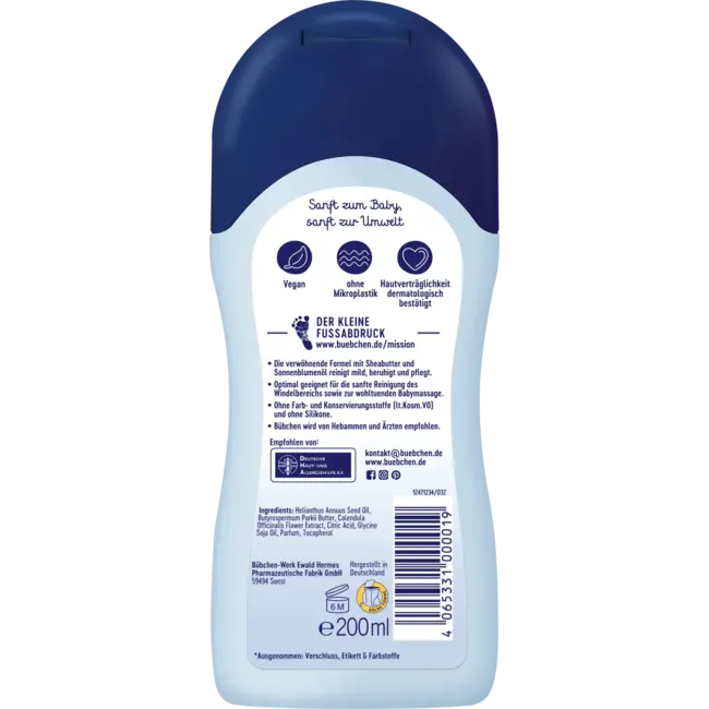 Bübchen Babyolie Sensitief 200 ml