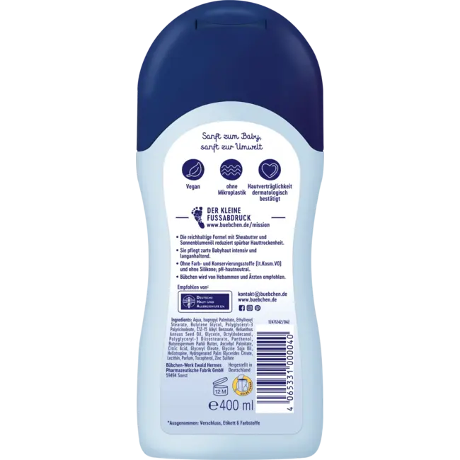Bübchen Babyverzorgingslotion Sensitief 400 ml