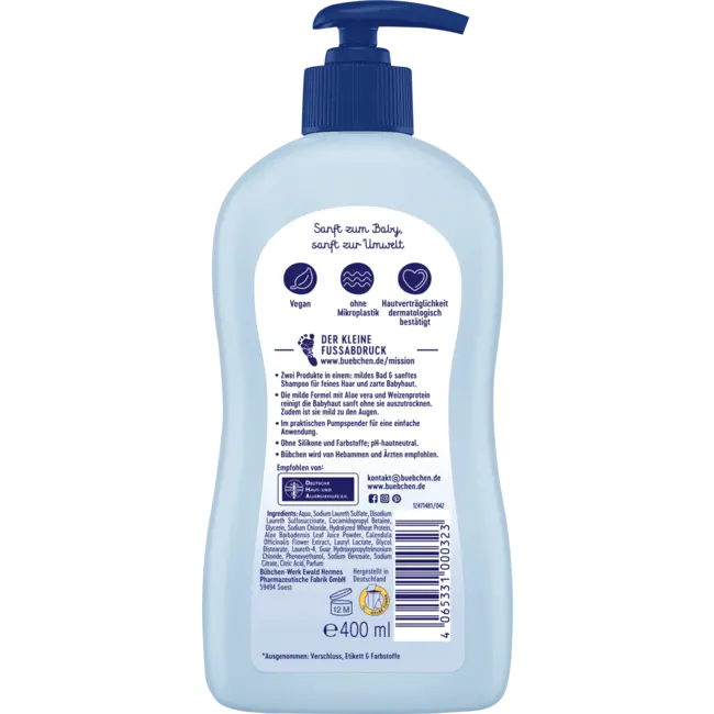 Bübchen Babybadadditief Bad & Shampoo 400 ml