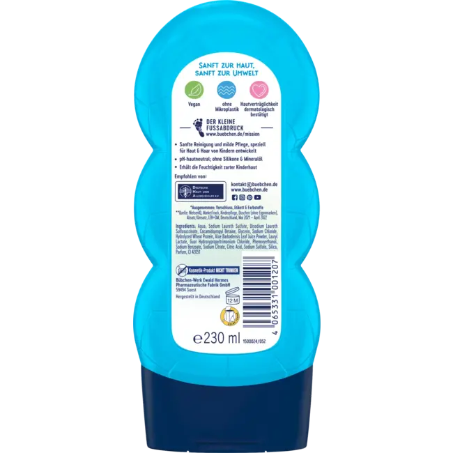 Bübchen Kindershampoo & Douchegel 2in1 Sportliefhebber 230 ml