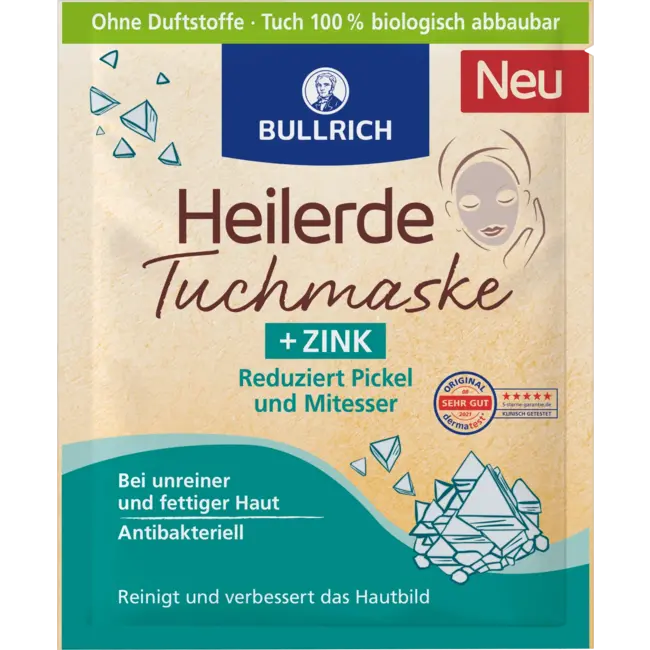 Bullrich Tuchmasker Heilerde + Zink 1 St