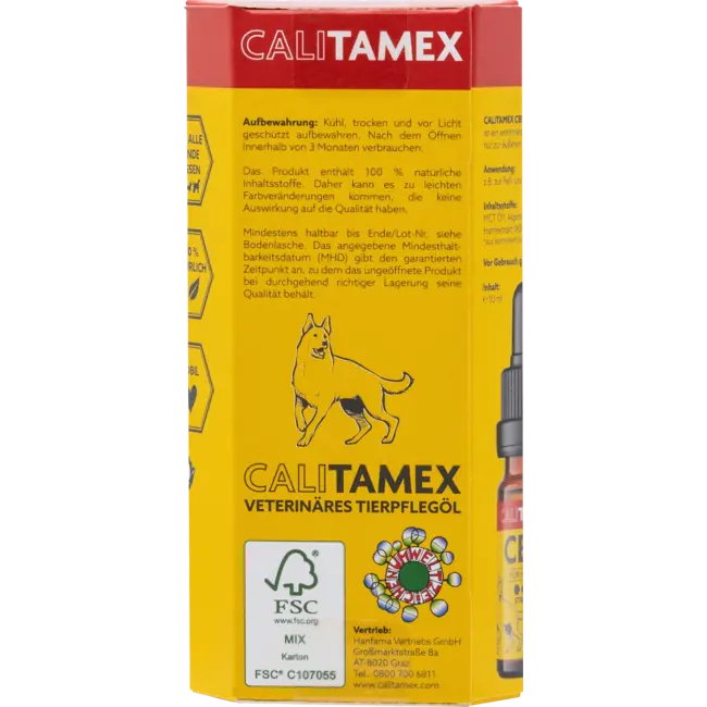 CALITAMEX Cbd-olie Voor Honden, Sterk 10 ml