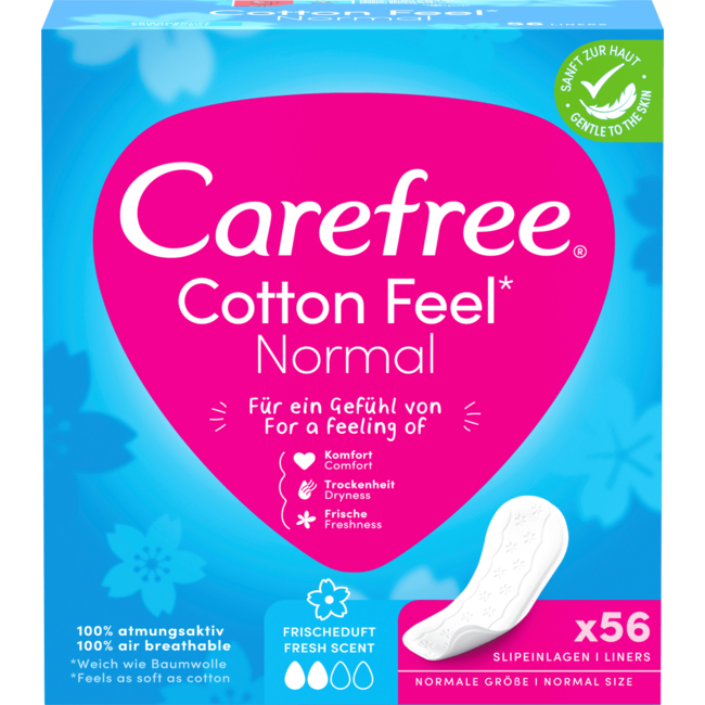 Carefree Inlegkruisjes Cotton Feel Normal Met Frisse Geur 56 St