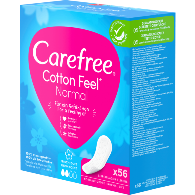 Carefree Carefree Inlegkruisjes Cotton Feel Normal Met Frisse Geur 56 ...