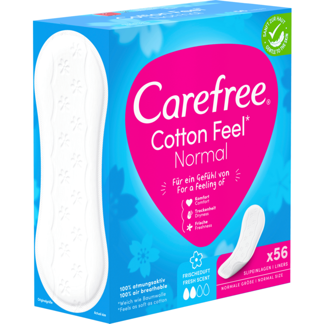 Carefree Inlegkruisjes Cotton Feel Normal Met Frisse Geur 56 St