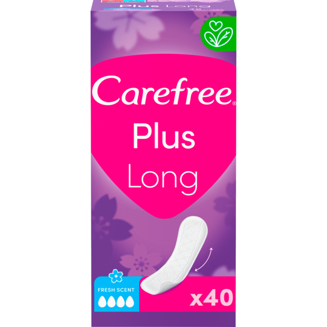 Carefree Inlegkruisjes Plus Long Frisse Geur 40 St