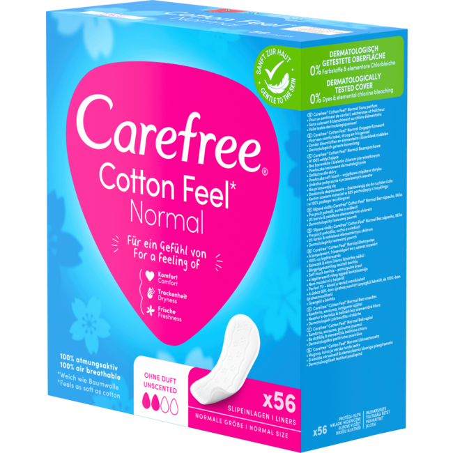 Carefree Inlegkruisjes Cotton Feel Normal Zonder Geur 56 St