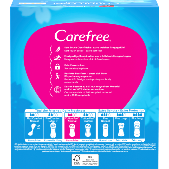 Carefree Inlegkruisjes Cotton Feel Normal Zonder Geur 56 St