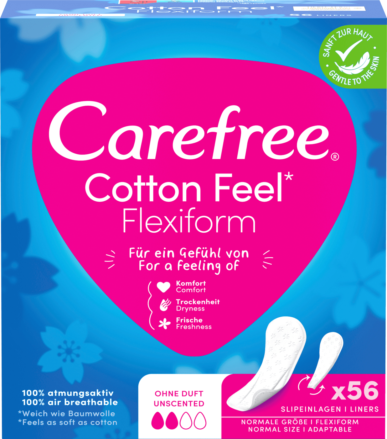 Carefree Carefree Inlegkruisjes Cotton Feel Flexiform Zonder Geur 56 St