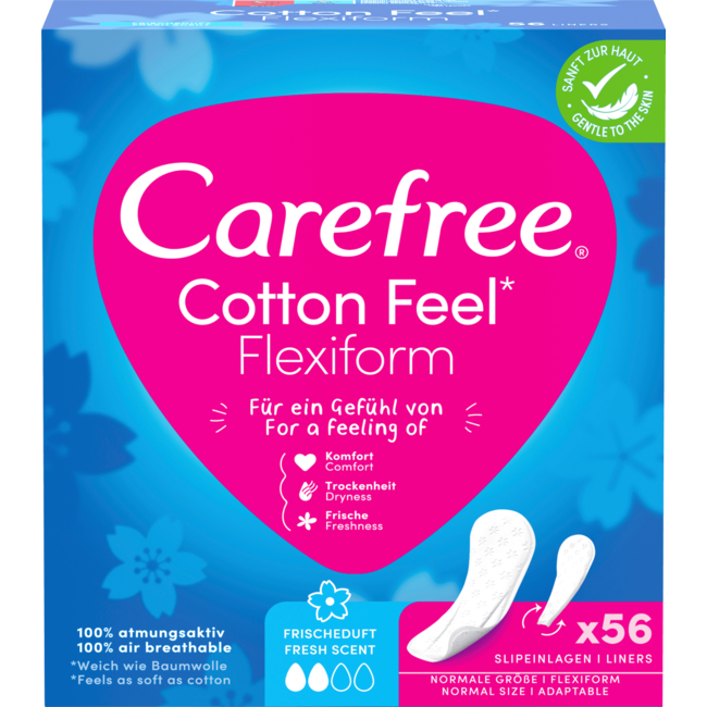Carefree Inlegkruisjes Cotton Feel Flexiform Met Frisse Geur 56 St