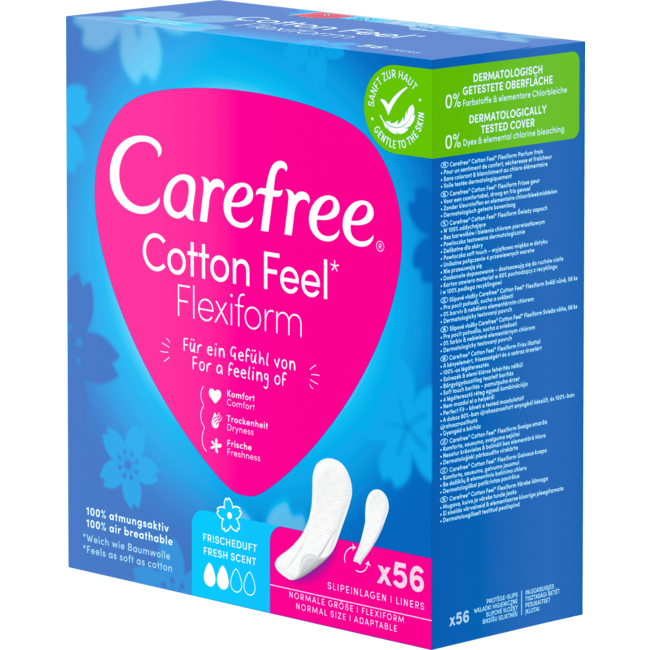 Carefree Inlegkruisjes Cotton Feel Flexiform Met Frisse Geur 56 St
