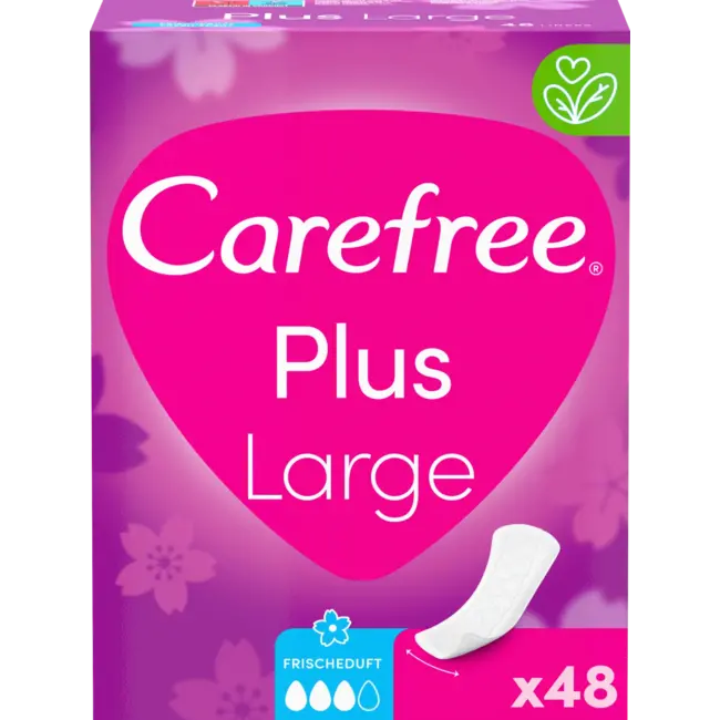 Carefree Inlegkruisjes Plus Large Met Frisse Geur 48 St