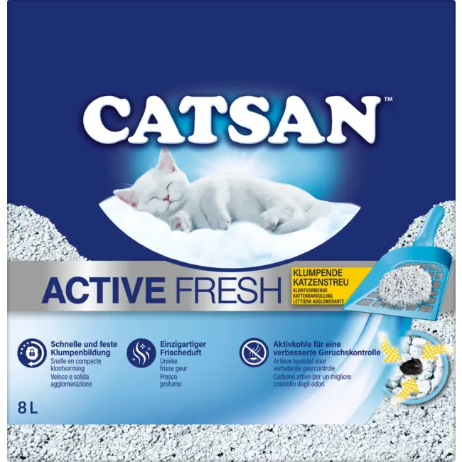 CATSAN Active Fresh Kattenbakvulling Klonterend 8 l