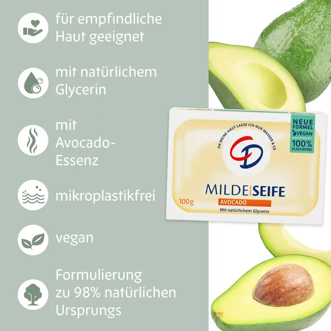 CD Milde Vaste Zeep Avocado 100 g