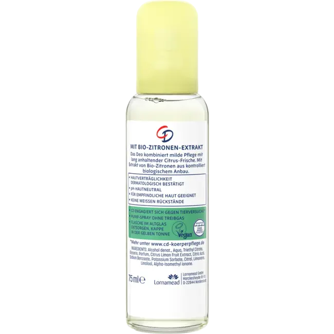 CD Deo Verstuiver Citrus Bio-Citroen 75 ml