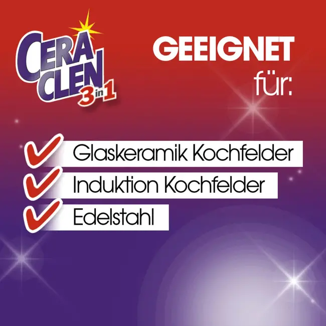 CERACLEN Glaskeramische Reiniger & Inductie Reiniger 3-in-1 200 ml