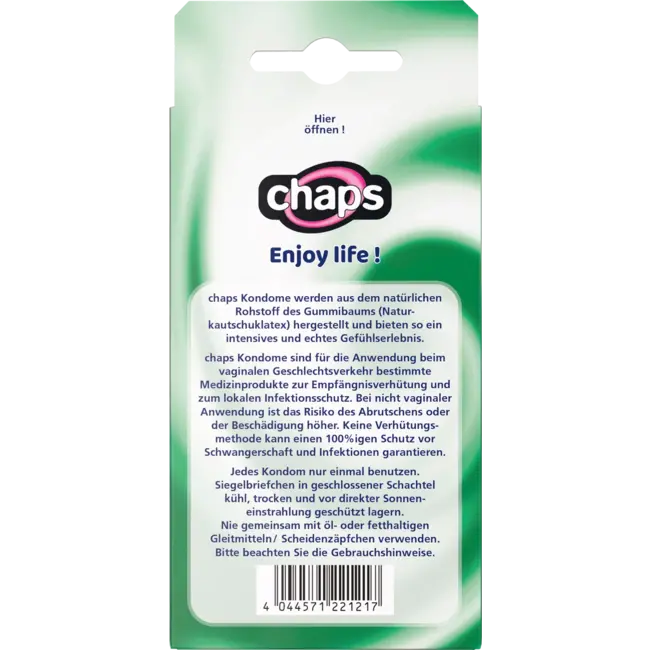 Chaps Condooms Classic Nature Breedte 52mm 12 St