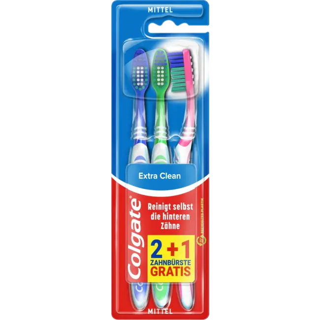 Colgate Tandenborstels Extra Clean Medium (2+1gratis) 3 St