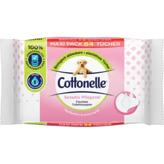 Cottonelle Cottonelle Vochtig Toiletpapier Sensitief Verzorgend, Maxi Pack