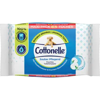 Cottonelle Cottonelle Vochtig Toiletpapier Schoon Verzorgend, Maxi Pack