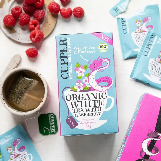 Cupper Organic White Tea With Raspberry (20 Zakjes) 34 g