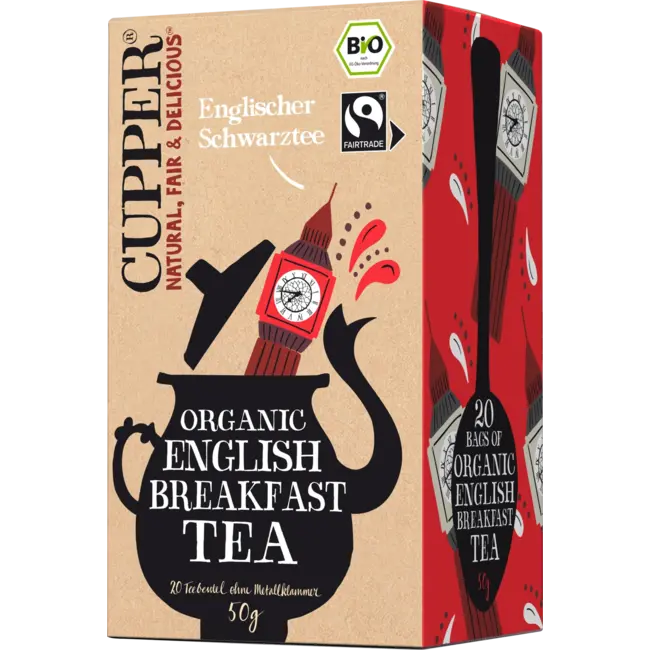 Cupper Organic English Breakfast Tea (20 Zakjes) 50 g