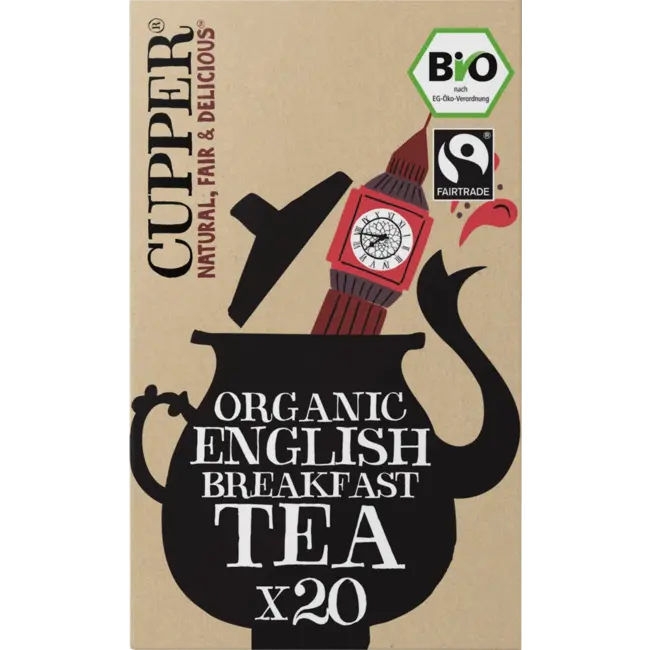 Cupper Organic English Breakfast Tea (20 Zakjes) 50 g