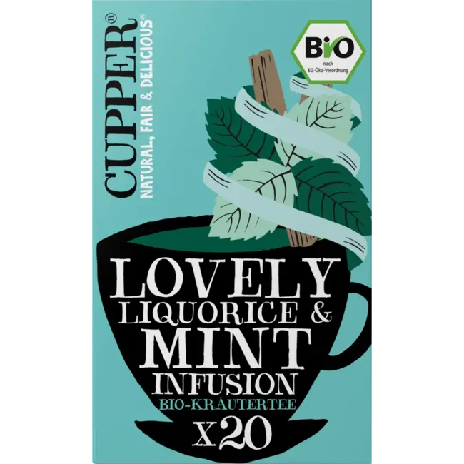 Cupper Bio Kruidenthee Lovely Liquorice & Mint Infusion (20 Zakjes) 30 g