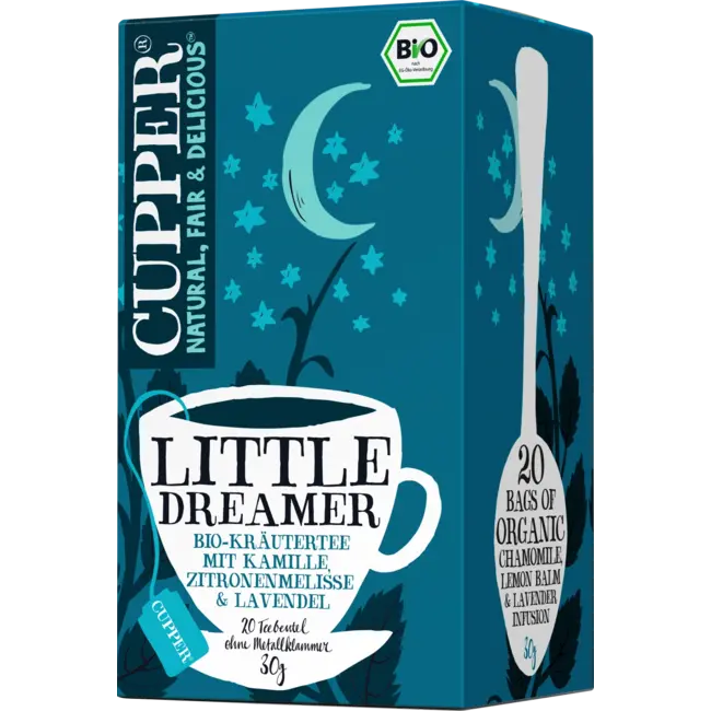 Cupper Bio Kruidenthee Little Dreamer Met Kamille, Citroengras, Lavendel (20 Zakjes) 30 g