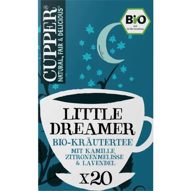 Cupper Bio Kruidenthee Little Dreamer Met Kamille, Citroengras, Lavendel (20 Zakjes) 30 g
