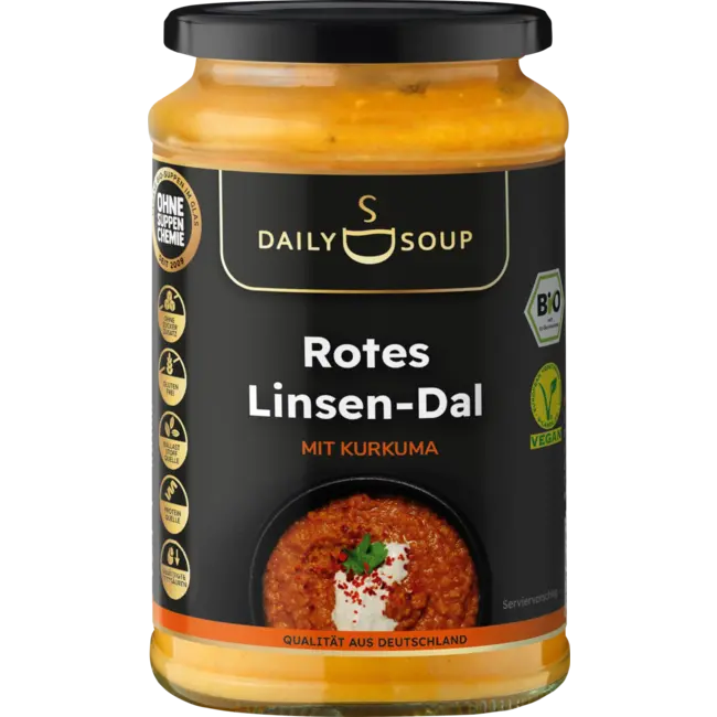 Daily Soup Soep, Rode Linzen Dal Met Kurkuma 380 ml