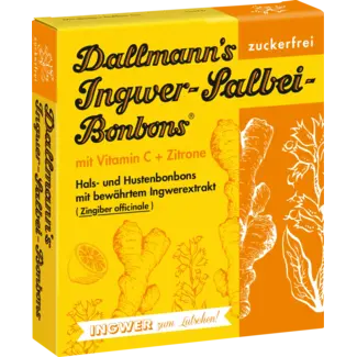Dallmann's Dallmann's Gember Salie Snoepjes Met Vitamine C & Citroen (20 Stuks), Suikervrij