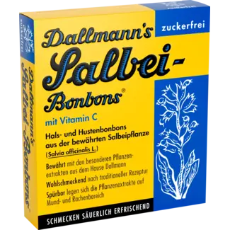 Dallmann's Dallmann's Salie Snoep Suikervrije Keel- En Hoestsnoepjes (20 Stuks)