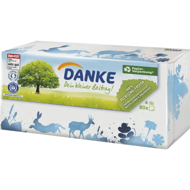 Danke Zakdoeken Box 100% Gerecyclede Vezels 80 St