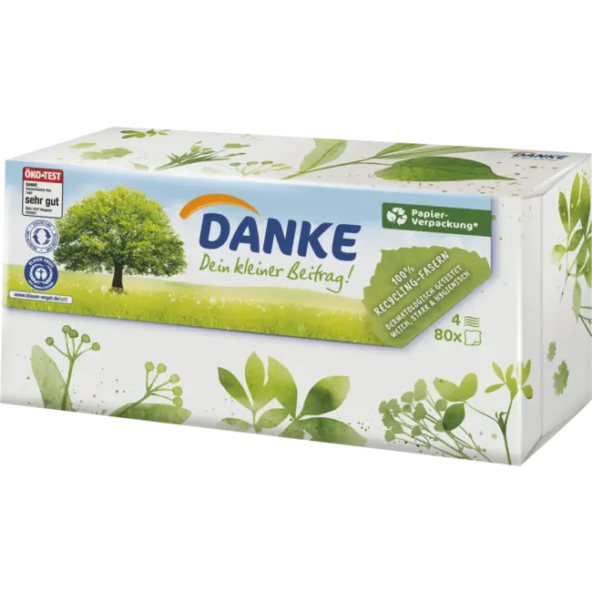 Danke Zakdoeken Box 100% Gerecyclede Vezels 80 St