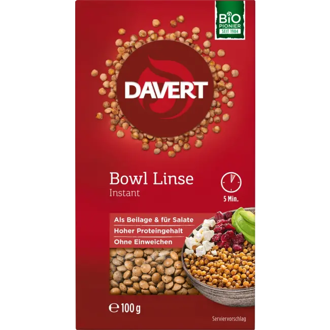 Davert Bowl Linse, Instant 100 g