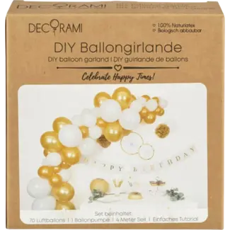 DECORAMI DECORAMI DIY Ballonslinger Wit/goud